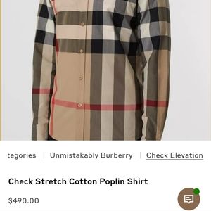 burberry cotton button up shirt